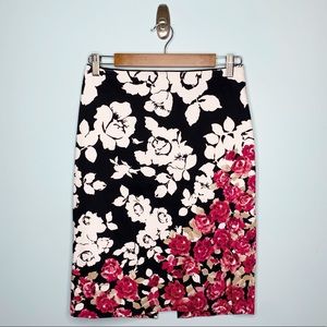White House Black Market Floral Pencil Skirt
